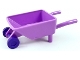 Lot ID: 397718851  Part No: 98288c05  Name: Minifigure, Utensil Wheelbarrow with Dark Purple Trolley Wheels (98288 / 2496)