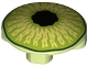 Part No: 2654pb011  Name: Plate, Round 2 x 2 with Rounded Bottom and Lime and Black Eye Pattern