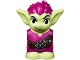 Part No: 28614pb03  Name: Body / Head Goblin with Pointed Ears and Magenta Spiked Hair and Tunic with Utility Belt with Goblin Eye Buckle, Pouch and Candy Bar Pattern
