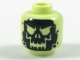 Part No: 3626cpb1990  Name: Minifigure, Head Alien with Black Skull Pattern - Hollow Stud