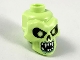 Part No: 43693pb05  Name: Minifigure, Head, Modified Skull with Black Eyes, Nose, Mouth, White Pupils, Teeth and Sand Green Around Mouth Pattern