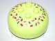 Part No: 98220pb06  Name: Duplo, Brick Round 4 x 4 Dome Top with 2 x 2 Studs with Dark Pink, Green, and Red Sprinkles Pattern