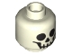 Part No: 3626cpb0001  Name: Minifigure, Head Skull Standard Pattern - Hollow Stud