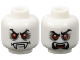Minifig Head Lord Vampyre, Dual Sided, Fangs, Red Eyes, Angry Eyebrows, Mouth Closed / Mouth Open Print [Hollow Stud]