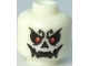 Part No: 3626cpb2835  Name: Minifigure, Head Skull with Red Eyes and Open Mouth Grin Pattern - Hollow Stud