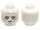 Part No: 3626pb1202  Name: Minifigure, Head LotR White Eyes, Puckered Mouth, Dark Bluish Gray Cheek Lines and Wrinkles, Light Bluish Gray Thin Hair on Back Pattern (Witch-King)