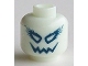 Part No: 3626pb1402  Name: Minifigure, Head Alien with Open Eyes with Streaking Veins and Jagged Smile Pattern (Ultra Agents Electrolyzer)