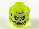 Lot ID: 393111614  Part No: 28621pb0022  Name: Minifigure, Head Alien Ghost with White and Yellowish Green Skull Face and Fangs Pattern - Vented Stud