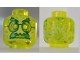 Part No: 3626cpb2493  Name: Minifigure, Head Alien Ghost with Yellowish Green Face, Bushy Eyebrows, Glasses, Angry and Flames in Back Pattern - Hollow Stud