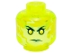 Part No: 3626pb1391  Name: Minifigure, Head Alien Female Ghost with Yellowish Green Face and Sand Green Lips Pattern