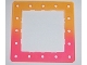 Part No: clikits069pb01  Name: Clikits Frame, Square with 16 Holes with Color Graduating to Trans-Dark Pink Pattern