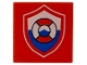 Part No: 3068pb2771  Name: Tile 2 x 2 with Life Preserver Coast Guard Logo Badge / Shield Pattern