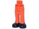Part No: 92253c00pb46  Name: Mini Doll Hips and Trousers with Back Pockets with Molded Black Shoes Pattern - Thick Hinge