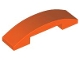 LEGO: Slope, Curved 4 x 1 x 2/3 Double |  | Reddish Orange