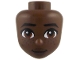 Part No: 112392  Name: Mini Doll, Head Friends with Black Eyebrows, Reddish Brown Eyes, Dark Brown Lips and Freckles, Closed Mouth Pattern