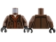 Part No: 973pb6239c01 Name: Torso Trenchcoat, Dark Orange Hems and Buttons, Light Nougat Neck Pattern / Umber Arms / Black Hands Part No: 973pb6239c01 Name: Torso Trenchcoat, Dark Orange Hems and Buttons, Light Nougat Neck Pattern / Umber Arms / Black Hands