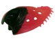 Part No: 15358pb001  Name: Hero Factory Creature Cocoon Petal with Molded Hard Plastic Black Base Pattern - Flexible Rubber