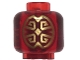 Lot ID: 406313590  Part No: 28621pb0054  Name: Minifigure, Head without Face with Gold Oriental Pattern on Both Sides - Vented Stud