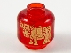 Lego part: Minifigure, Head without Face with Gold Ox / Bull Pattern on Both Sides