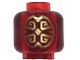 Lego part: Minifigure, Head without Face with Gold Oriental Pattern on Both Sides