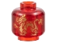 Part No: 3626pb3504 Name: Minifigure, Head without Face with Gold Dragon Pattern on Both Sides Part No: 3626pb3504 Name: Minifigure, Head without Face with Gold Dragon Pattern on Both Sides