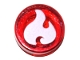 Part No: 98138pb032  Name: Tile, Round 1 x 1 with Elves Fire Power Symbol, White Flame Pattern
