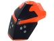 Part No: 11269pb04  Name: Hero Factory Helmet Visor with Clip with Face Guard Pattern Type 4