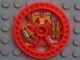 Part No: 32357pb01  Name: Technic, Disk 5 x 5 - RoboRider Talisman Wheel, Toxic Mold with Robot Pattern