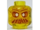 Part No: 28621pb0008  Name: Minifigure, Head Alien Ghost with Bright Light Orange Face and Slime Mouth Pattern - Vented Stud