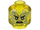 Part No: 3626pb3356  Name: Minifigure, Head Tan and Silver Energy Face, Silver Eyes, Scowl Pattern