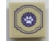 Part No: 11203pb066  Name: Tile, Modified 2 x 2 Inverted with White Paw Print and Dark Purple Border Pattern (Sticker) - Set 41345