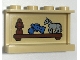 Part No: 14718pb039  Name: Panel 1 x 4 x 2 with Side Supports - Hollow Studs with Horse and Statuettes/Trophies on Wooden Shelf Pattern (Sticker) - Set 75968