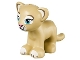 Part No: 14734pb01  Name: Lion / Tiger, Friends / Elves, Baby Cub with Medium Azure Eyes, Dark Pink Nose and White Paws Pattern