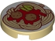Part No: 14769pb274  Name: Tile, Round 2 x 2 with Bottom Stud Holder with Spaghetti Meatballs Pattern
