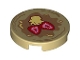 Part No: 14769pb613  Name: Tile, Round 2 x 2 with Bottom Stud Holder with Pancake with Strawberries and Butter Pattern