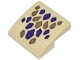 Part No: 15068pb631  Name: Slope, Curved 2 x 2 x 2/3 with Dark Purple and Dark Tan Dragon Scales Chevron Arrangement Pattern (Sticker) - Set 71836