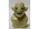 Part No: 16338pb01  Name: Minifigure, Head, Modified Azog with Dark Tan Markings on Face and Chest, Light Blue Eyes Pattern