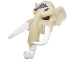 Part No: 16667c01pb03  Name: Minifigure, Headgear Mask Mammoth with White Rubber Tusks and Trunk with Medium Lavender Sinew Patches on Forehead Pattern