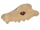 Part No: 18905pb02  Name: Alligator / Crocodile Head Jaw Upper with Red Eyes Pattern