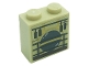 Part No: 22885pb006  Name: Brick, Modified 1 x 2 x 1 2/3 with Studs on 1 Side with Pendulum and Fence Pattern (Sticker) - Set 71043