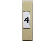 Part No: 2431pb0773 Name: Tile 1 x 4 with Black Number 4 on White Paper Background Pattern (Sticker) - Set 910016 Part No: 2431pb0773 Name: Tile 1 x 4 with Black Number 4 on White Paper Background Pattern (Sticker) - Set 910016