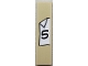 Part No: 2431pb0774 Name: Tile 1 x 4 with Black Number 5 on White Paper Background with Folded Corner Pattern (Sticker) - Set 910016 Part No: 2431pb0774 Name: Tile 1 x 4 with Black Number 5 on White Paper Background with Folded Corner Pattern (Sticker) - Set 910016