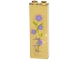 Part No: 2454pb084  Name: Brick 1 x 2 x 5 with 4 Lavender and Medium Blue Flowers, Leaves and Brick Wall Pattern (Sticker) - Set 41051