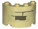 Lot ID: 406340823  Part No: 24593pb15  Name: Cylinder Half 2 x 4 x 2 with 1 x 2 Cutout with Dark Tan Bricks and Mortar Pattern (Sticker) - Set 76413