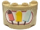 Part No: 24593pb22  Name: Cylinder Half 2 x 4 x 2 with 1 x 2 Cutout with Coral, Yellow, Light Aqua and Reddish Brown Popsicles Pattern (Sticker) - 41720