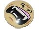 Part No: 2654pb003  Name: Plate, Round 2 x 2 with Rounded Bottom and Gorilla Mouth with Teeth and Fangs Pattern