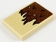 Part No: 26603pb108  Name: Tile 2 x 3 with Reddish Brown Tattered Cloth Pattern (Sticker) - Set 75967