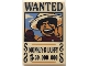 Part No: 26603pb528  Name: Tile 2 x 3 with Wanted Poster with Black 'WANTED' 'MONKEY-D-LUFFY' (Berry) '$30.000.000' Pattern