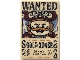 Part No: 26603pb530  Name: Tile 2 x 3 with Wanted Poster with Black 'WANTED' 'GOLD ROGER' (Berry) Illegible Pattern
