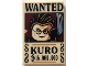 Part No: 26603pb533  Name: Tile 2 x 3 with Wanted Poster with Black 'WANTED' 'KURO' (Berry) '16.000.000' Pattern